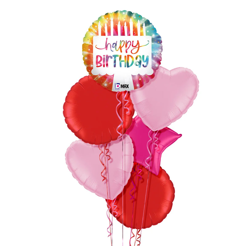 Colourful Candles Balloon Bouquet