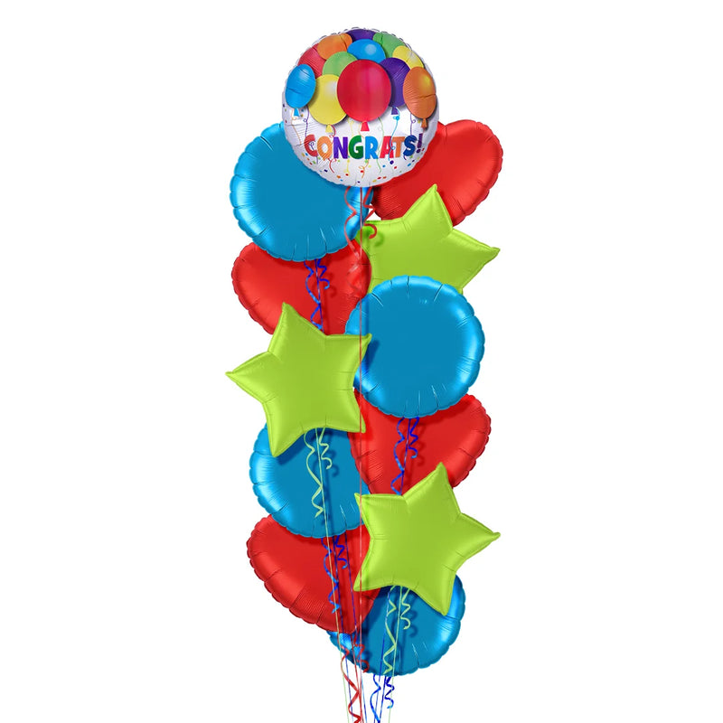 Colourful Congrats Balloon Bouquet