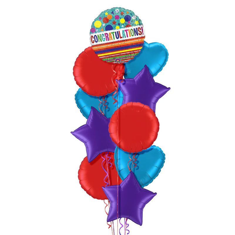 Colourful Congratulations Balloon Bouquet
