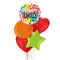 Colourful Happy Birthday Balloon Bouquet
