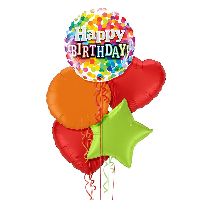 Colourful Happy Birthday Balloon Bouquet