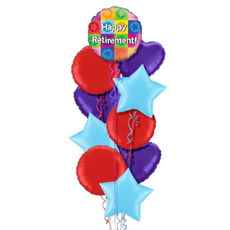 Colourful Happy Retirement Balloon Bouquet