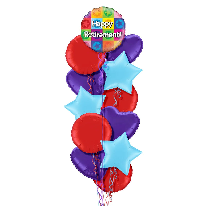 Colourful Happy Retirement Balloon Bouquet