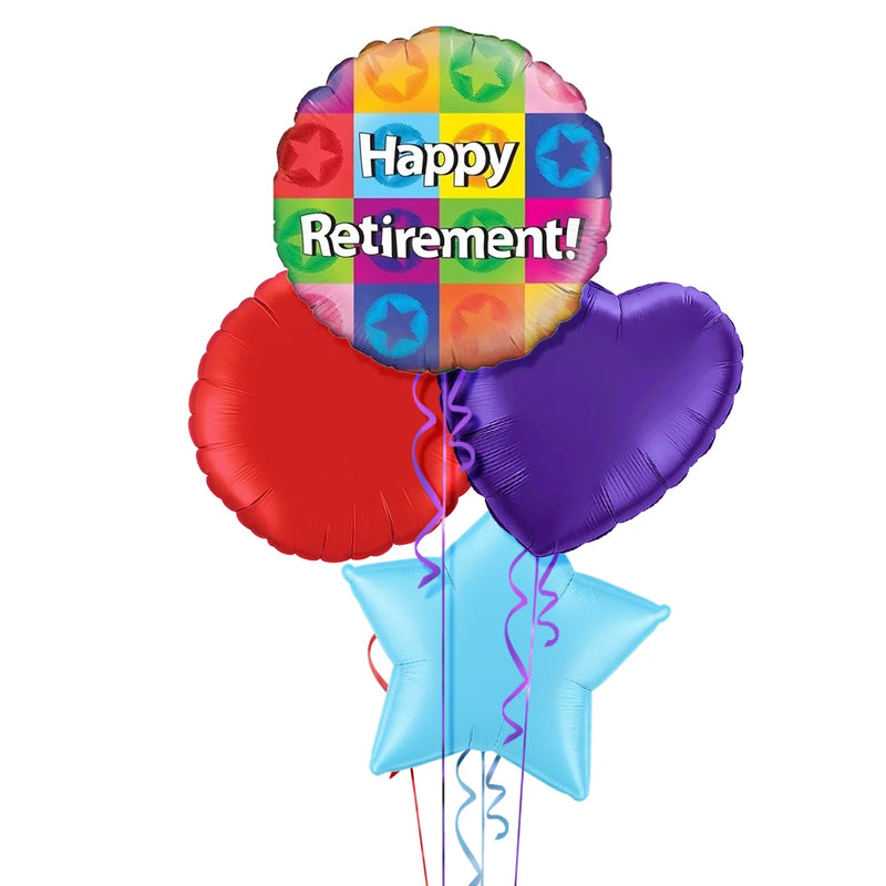 Colourful Happy Retirement Balloon Bouquet