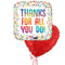 Colourful Thanks For All You Do Foil Balloon Bouquet