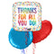 Colourful Thanks For All You Do Foil Balloon Bouquet