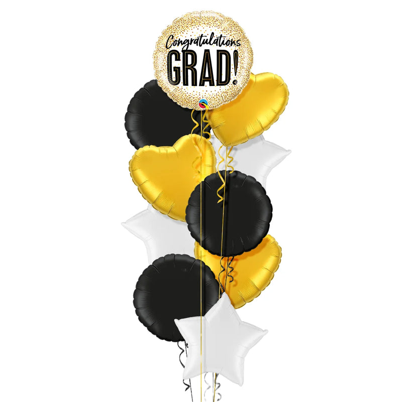 Congratulations GRAD Gold Balloon Bouquet