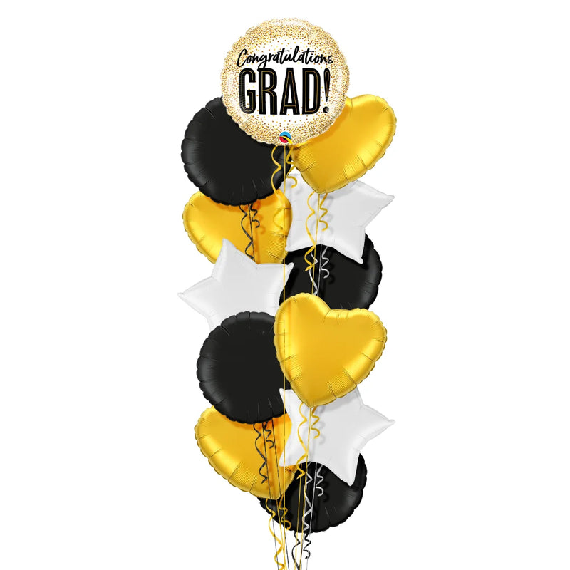 Congratulations GRAD Gold Balloon Bouquet