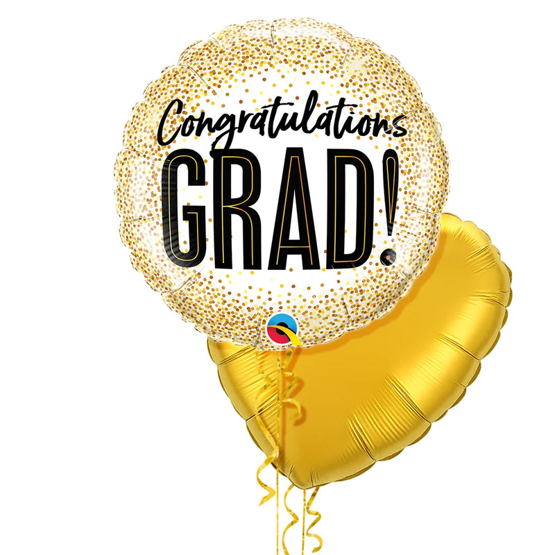 Congratulations GRAD Gold Balloon Bouquet