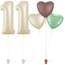 Cream 11th Birthday Balloon Bouquet Set