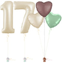 Cream 17th Birthday Balloon Bouquet Set