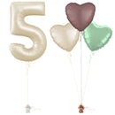 Cream 5th Birthday Balloon Bouquet Set