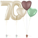 Cream 70th Birthday Balloon Bouquet Set