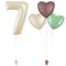 Cream 7th Birthday Balloon Bouquet Set