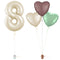 Cream 8th Birthday Balloon Bouquet Set