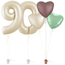 Cream 90th Birthday Balloon Bouquet Set