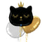 Cute Black Kitten Balloon Bouquet - Jumbo Size 26"