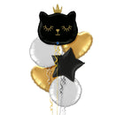 Cute Black Kitten Balloon Bouquet - Jumbo Size 26"