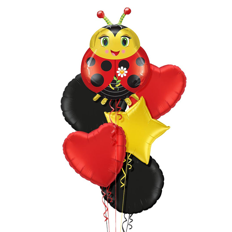 Cute Ladybird Foil Balloon Bouquet