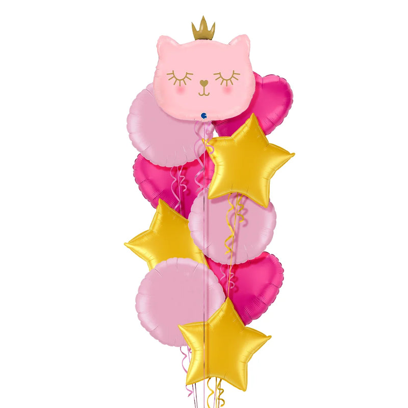 Cute Pink Kitten Balloon Bouquet - Jumbo Size 26"