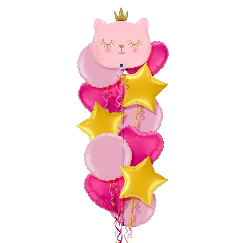 Cute Pink Kitten Balloon Bouquet - Jumbo Size 26"