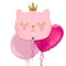 Cute Pink Kitten Balloon Bouquet - Jumbo Size 26"