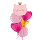 Cute Pink Kitten Balloon Bouquet - Jumbo Size 26"