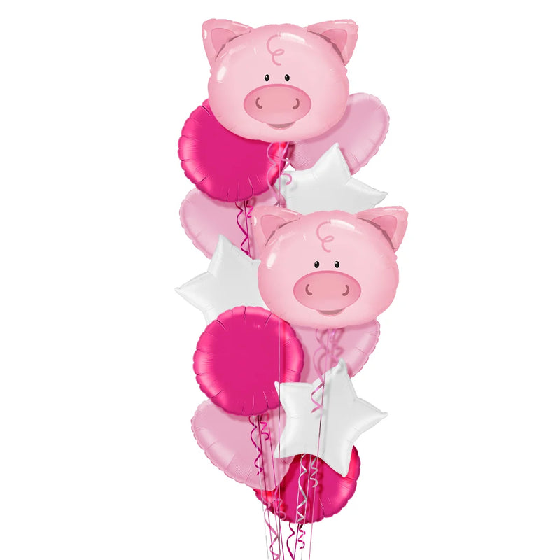 Cute Pink Piggy Balloon Bouquet