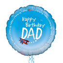 Happy Birthday Dad Aviation Theme Foil Balloon Bouquet