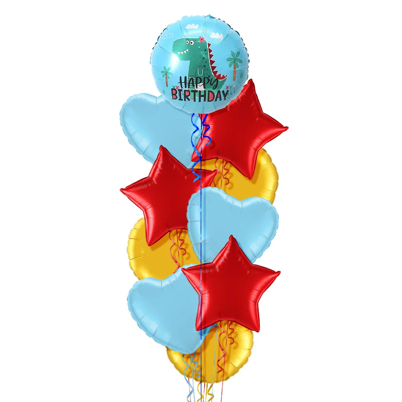 Dinosaur Themed Happy Birthday Balloon Bouquet