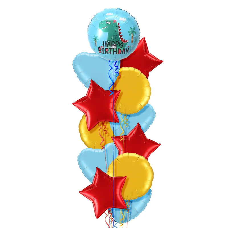 Dinosaur Themed Happy Birthday Balloon Bouquet