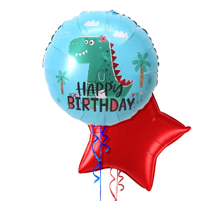 Dinosaur Themed Happy Birthday Balloon Bouquet