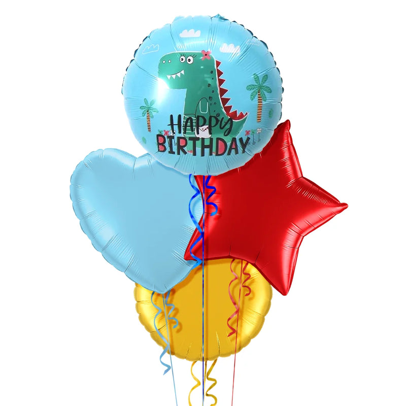 Dinosaur Themed Happy Birthday Balloon Bouquet