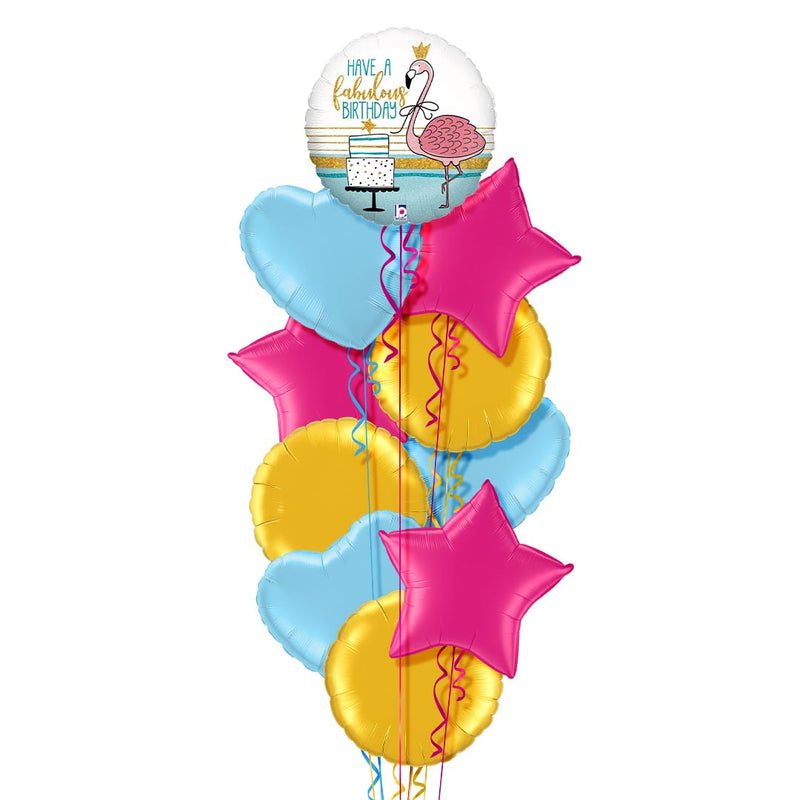 Fabulous Flamingo Happy Birthday Balloon Bouquet