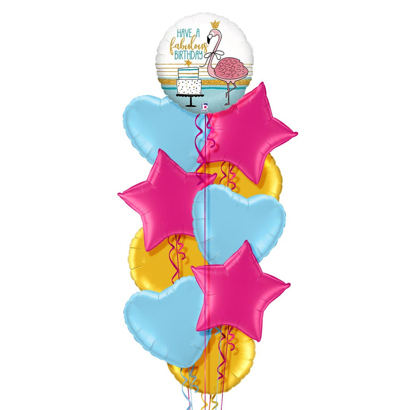 Fabulous Flamingo Happy Birthday Balloon Bouquet