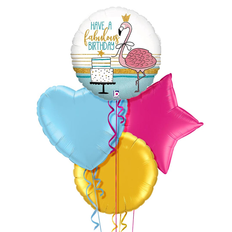 Fabulous Flamingo Happy Birthday Balloon Bouquet