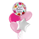 Feel Better Soon Flowers Balloon Bouquet