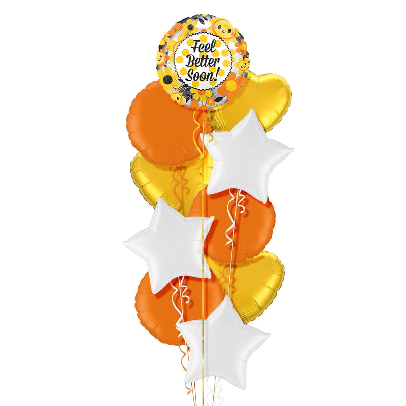 Feel Better Soon Sunflower Themed Balloon Bouquet