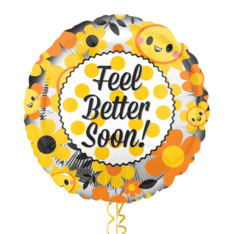 Feel Better Soon Sunflower Themed Balloon Bouquet