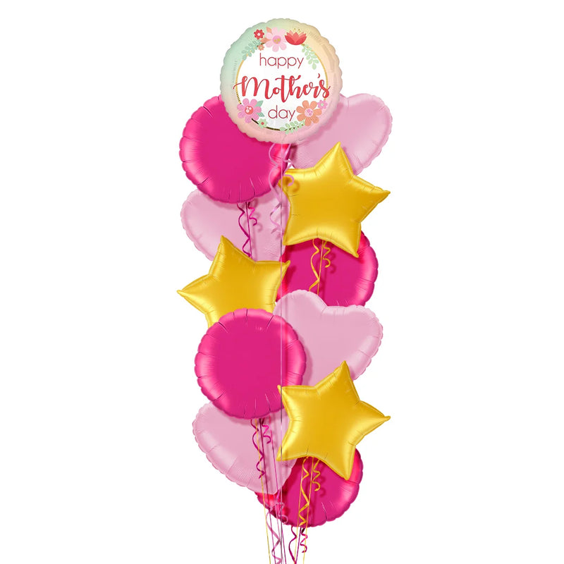 Floral Happy Mother's Day Balloon Bouquet