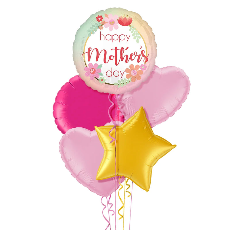 Floral Happy Mother's Day Balloon Bouquet