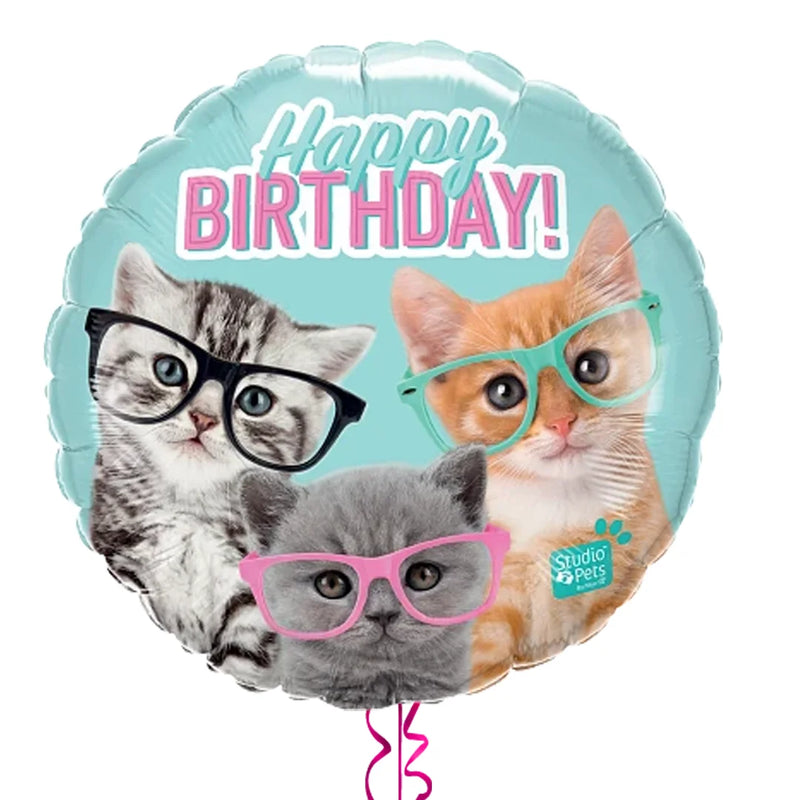 Funny Cat Happy Birthday Balloon Bouquet