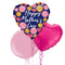Glitzy Heart Happy Mother’s Day Balloon Bouquet
