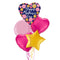 Glitzy Heart Happy Mother’s Day Balloon Bouquet