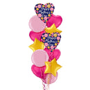 Glitzy Heart Happy Mother’s Day Balloon Bouquet