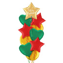 Gold Star Merry Christmas Balloon Bouquet