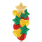 Gold Star Merry Christmas Balloon Bouquet