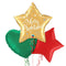 Gold Star Merry Christmas Balloon Bouquet