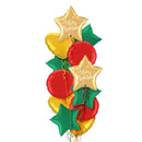Gold Star Merry Christmas Balloon Bouquet