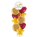 Golden Birthday Rainbow Balloon Bouquet